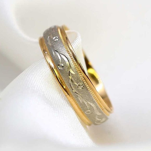 10 K Gold wedding Band 6mm , white gold, yellow gold, rose gold, engagement - Picture 3 of 3